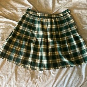NWT urban outfitters green plaid skirt
